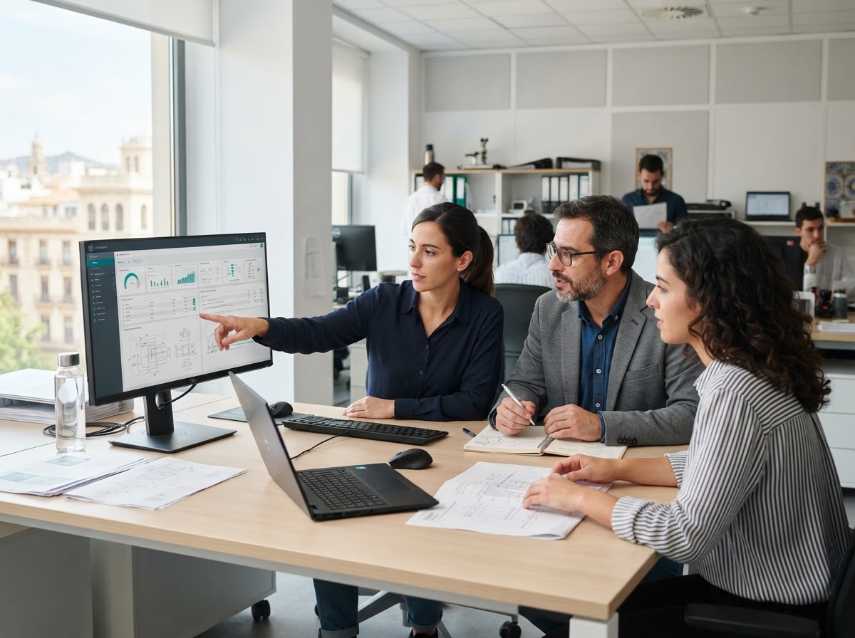 Serena Provechura equipo remoto trabajando en el desarrollo del panel de análisis predictivo